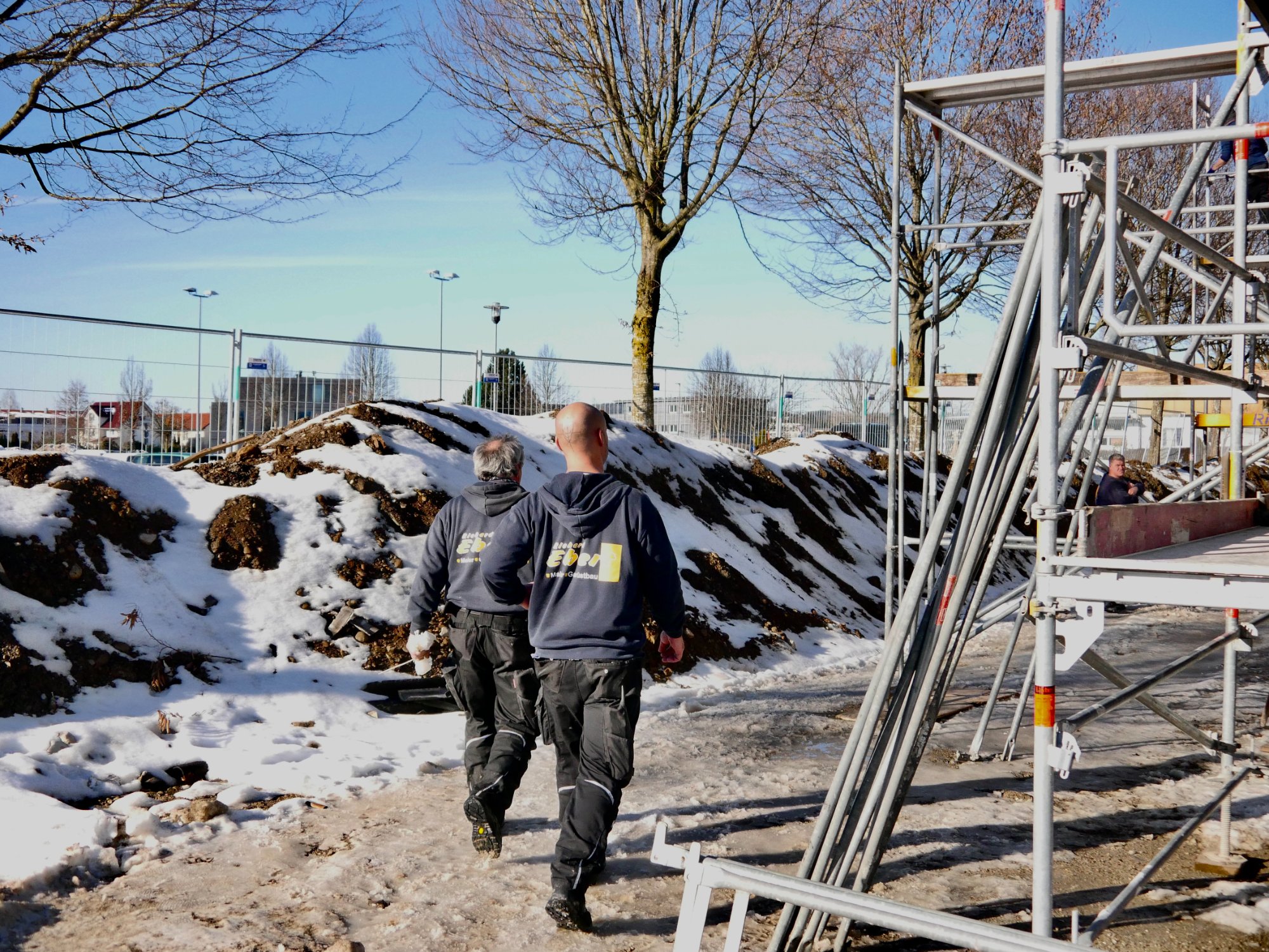 Gerüstmontage Winterbaustelle Allgäu – Richard Ebert GmbH